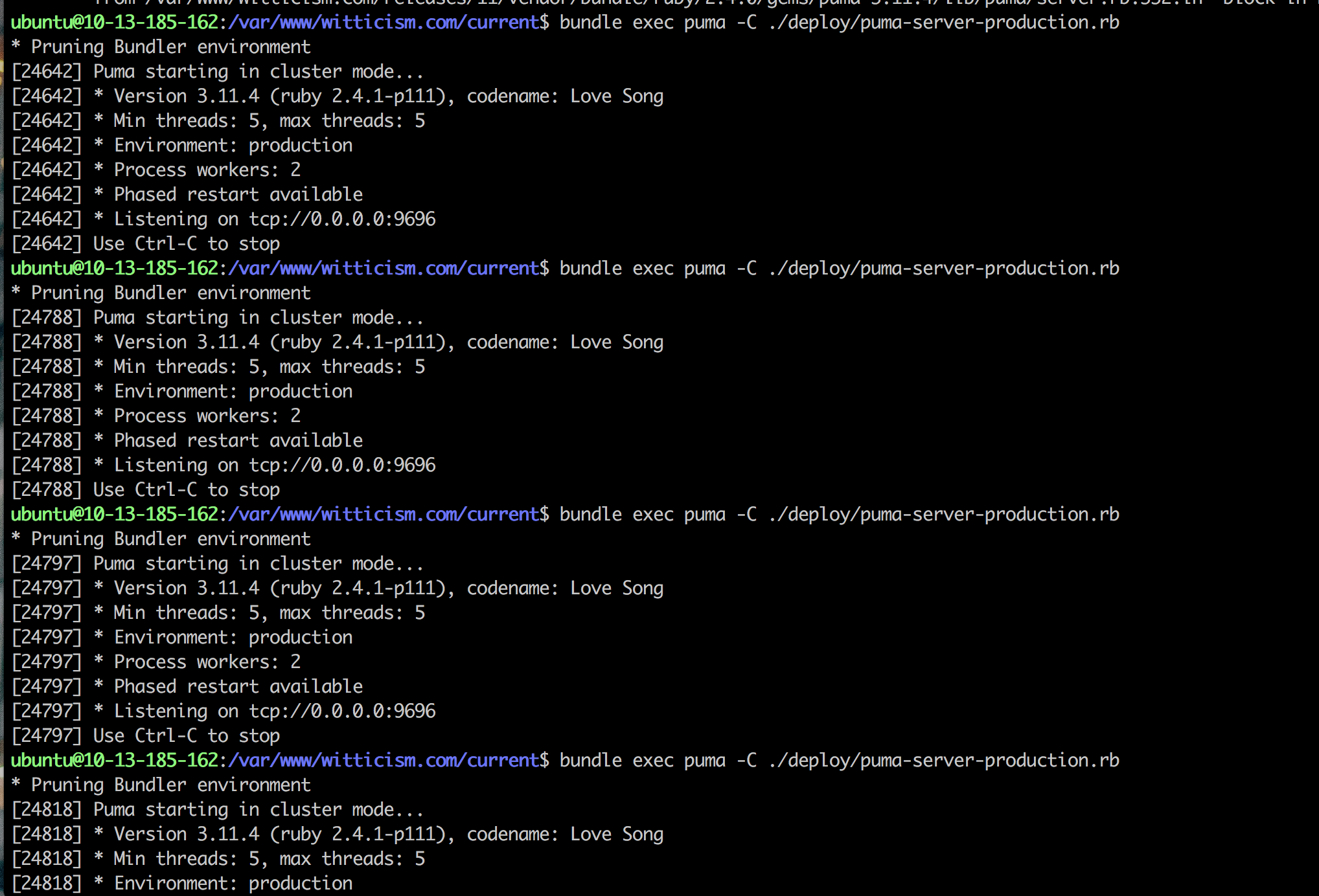 Featured image of post 2018-8-2 Puma 一启动就马上退出的解决方法