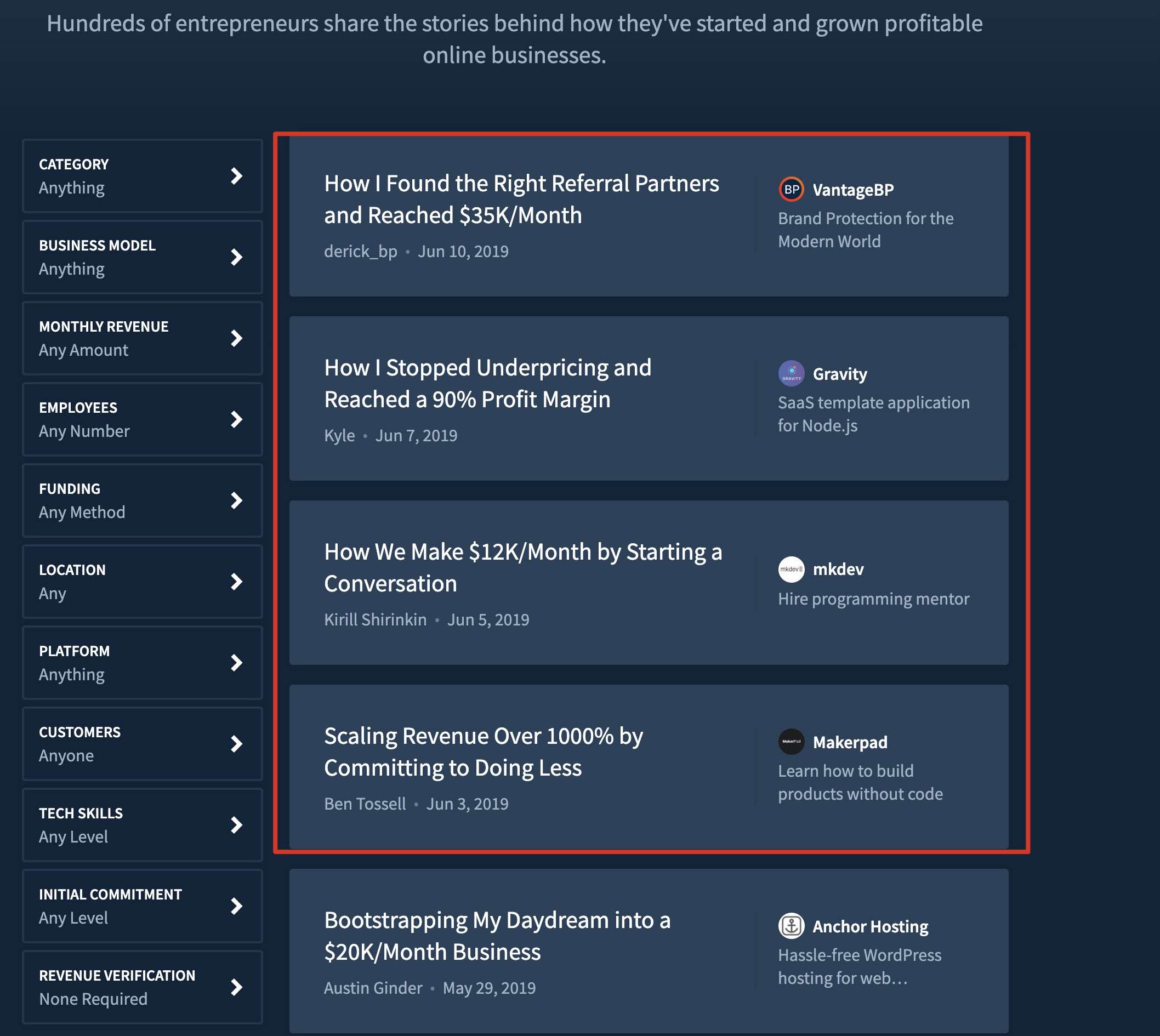 Featured image of post 2019-6-12 总结4篇 Indie Hacker 采访